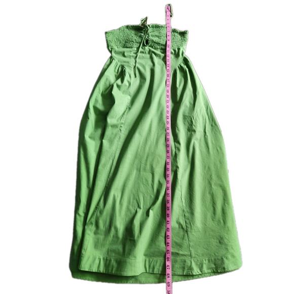 Free People Fifi Midi Dress Smocked Cotton Green Sleeveless Womens Size Medium - Picture 9 of 9